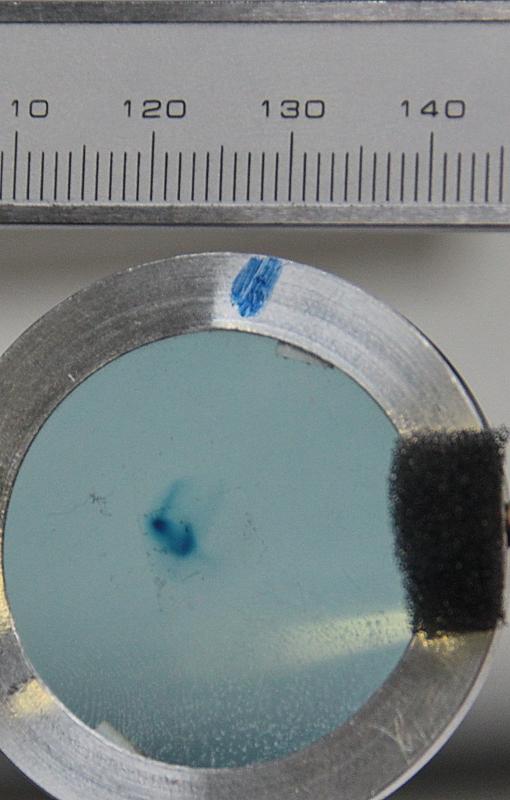 Beam profile measured using a film